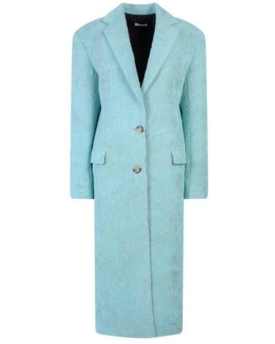 Krizia Single-Breasted Coats - Blue