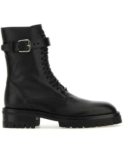 Ann Demeulemeester Lace-Up Boots - Black