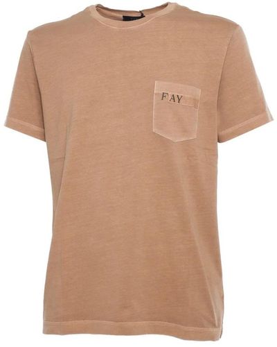 Fay T-Shirts - Natural