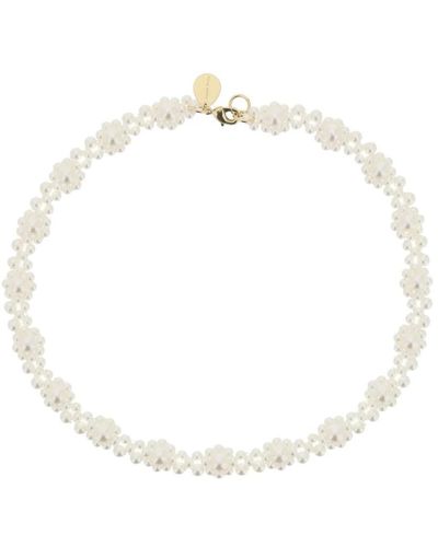 Simone Rocha Daisy chain necklace - Bianco