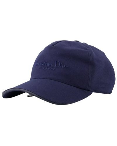 Dior Bestickte kappe - Blau