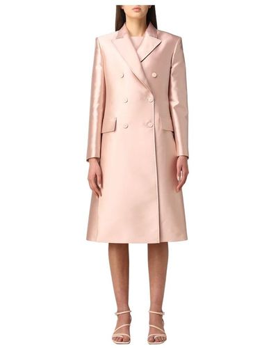 Alberta Ferretti Double-Breasted Coats - Pink