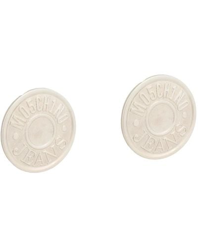 Moschino Bijoux silberne clip-on ohrringe - Weiß