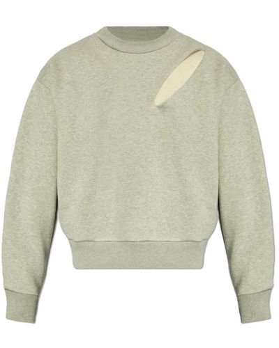Alexander McQueen Sweatshirt mit schlitz - Grün