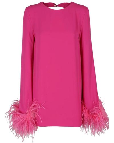 Nervi Stilvolles penelope kleid in einfarbig - Pink