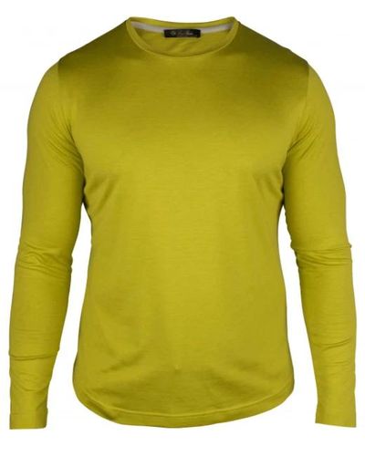Loro Piana Stilvolles langarm-t-shirt in apfelgrün