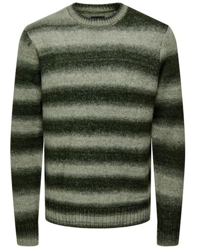 Only & Sons Round-Neck Knitwear - Green