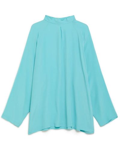 Maliparmi Camicia coloured fluid crepe - Blu