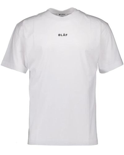 OLAF HUSSEIN Off white block tee t-shirt,block tee schwarze t-shirts - Weiß