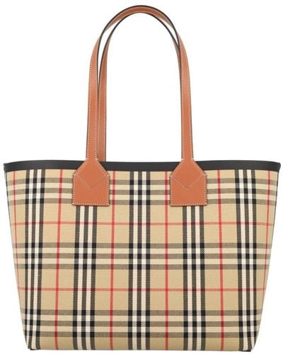 Burberry Tote Bags - Brown