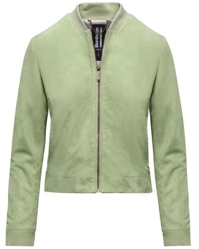 Bomboogie Leather Jackets - Green