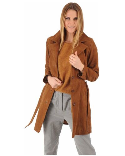 La Canadienne Coats > belted coats - Marron