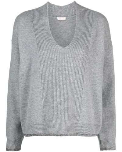Liu Jo V-Neck Knitwear - Grey
