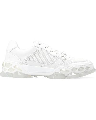 Jimmy Choo Diamond sneakers in pelle - Bianco