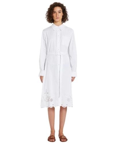 Marella Shirt Dresses - White