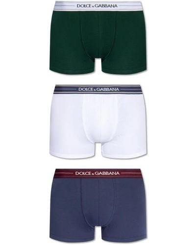 Dolce & Gabbana Boxer di marca confezione da tre - Verde
