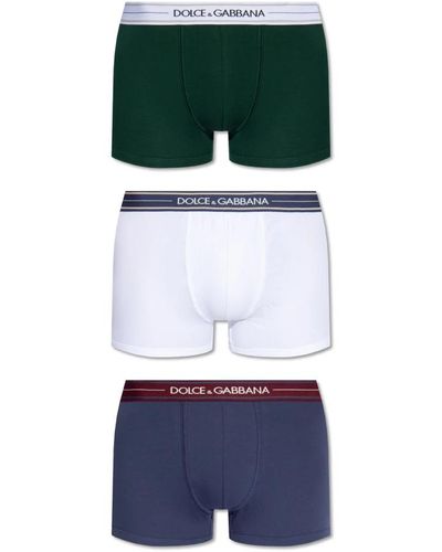 Dolce & Gabbana Marken-boxershorts dreierpack - Grün