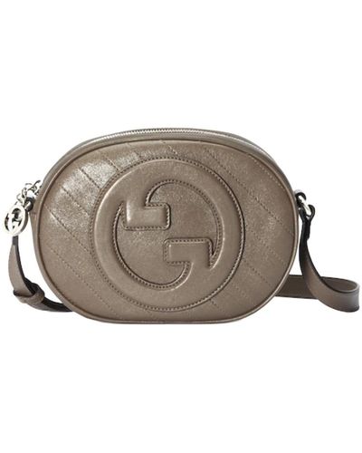 Gucci Stilvolle ledertasche - Grau