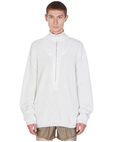 Our Legacy Maglione anorak a coste - Bianco