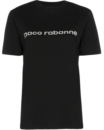 Rabanne T-Shirt Donna In Saldo - Nero