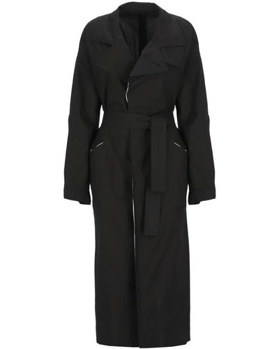 Yohji Yamamoto Belted Coats - Black