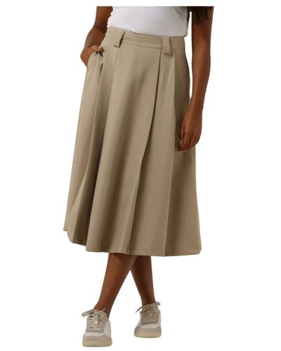 My Essential Wardrobe R midirock maganmw skirt - Natur