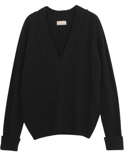 John Smedley Maglia oversize con silhouette avvolgente - Nero