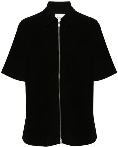 Jil Sander Short Sleeve Shirts - Black
