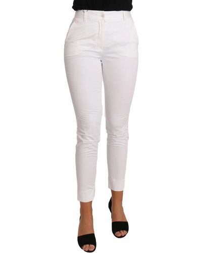 Dolce & Gabbana Bellissimi pantaloni bianchi slim fit - Bianco