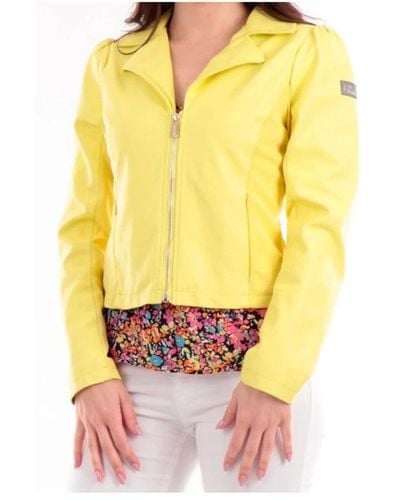 Yes-Zee Leather Jackets - Yellow