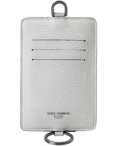 Dolce & Gabbana Lederkartenhalter brieftasche mit logo - Grau