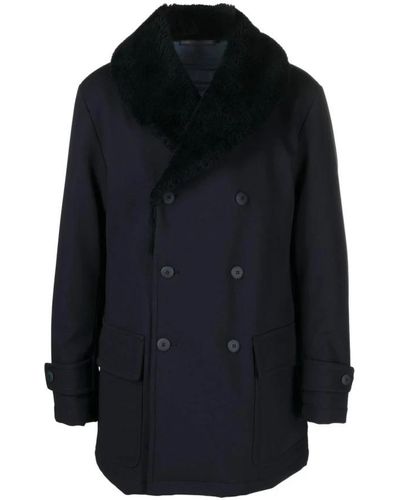 Giorgio Armani Double-Breasted Coats - Black