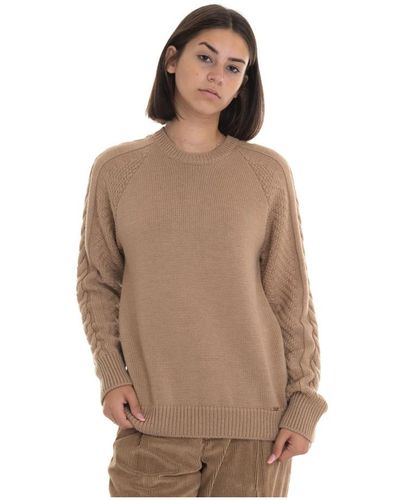 Fay Round-Neck Knitwear - Brown