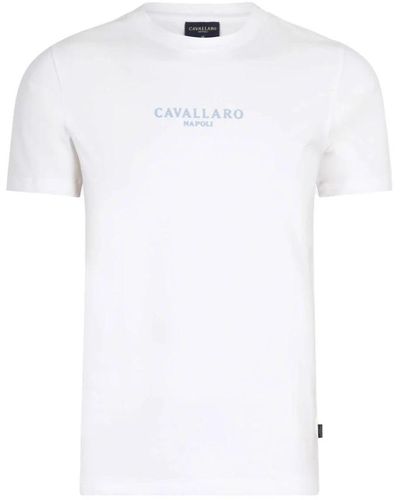 Cavallaro Napoli Overshirt elegante con mandrio tee - Bianco