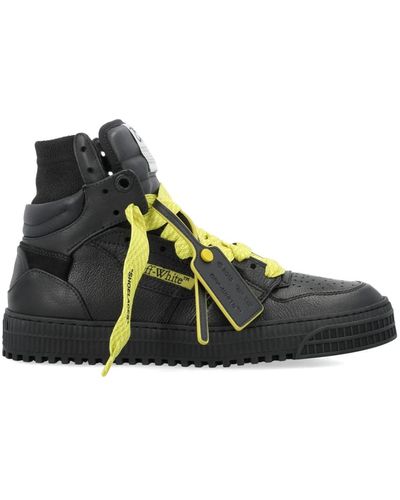 Off-White c/o Virgil Abloh Sneakers alte nere gialle - Verde
