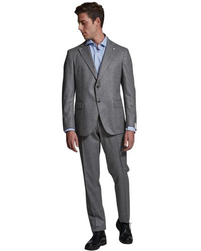 Luigi Bianchi Suits > suit sets > single breasted suits - Gris