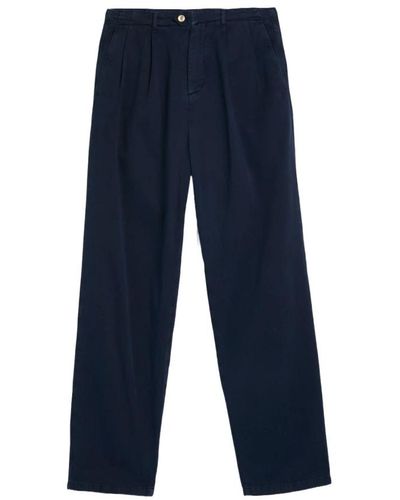 Tommy Hilfiger Leather Trousers - Blau