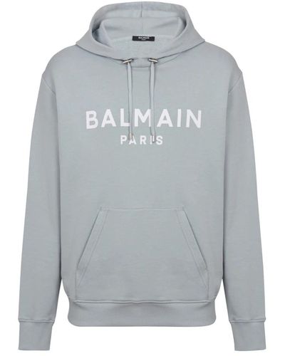 Balmain Gedruckter pari hoodie - Grau