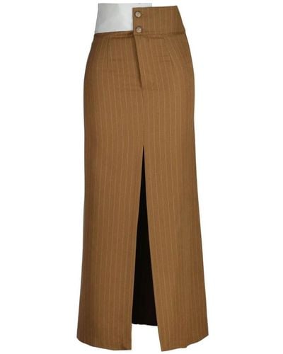 Rinascimento Maxi Skirts - Brown
