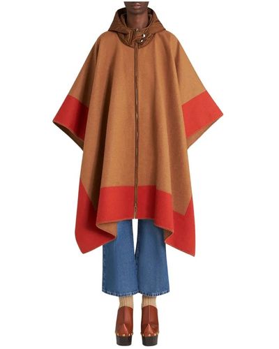 Etro Stilvolle lana cape - Rot