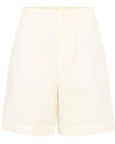 Part Two Shorts de cintura alta con bolsillos en tofu - Blanco
