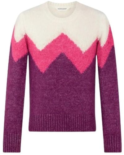 Naf Naf Trendiger strickpullover für alle jahreszeiten - Pink