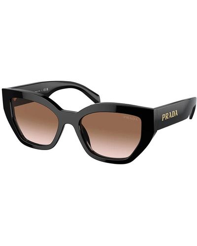 Prada Stilvolle sonnenbrille braun verlaufslinse - Schwarz