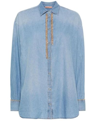 Ermanno Scervino Camicia elegante camicia over - Blu