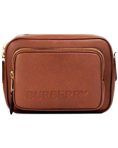 Burberry Leder kameratasche mit reißverschlusstasche - Braun