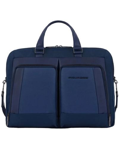 Piquadro Blaue laptop-handtasche