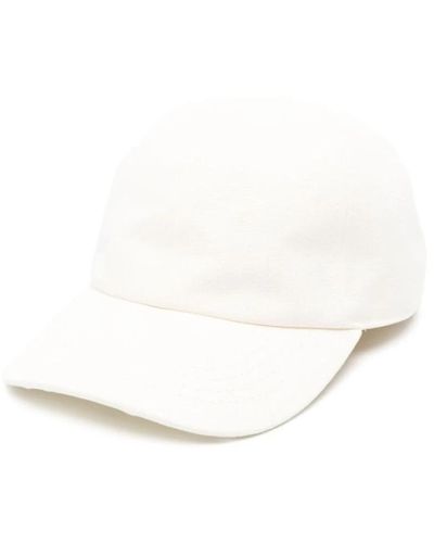 The Attico Gorra blanca de lona de algodón con visera curvada - Neutro