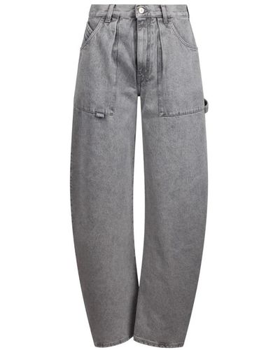 The Attico Loose-Fit Jeans - Gray