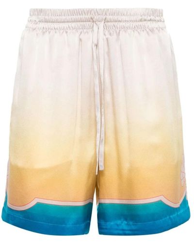 Casablanca Seidige gradienten-shorts mit farbigem druck - Natur