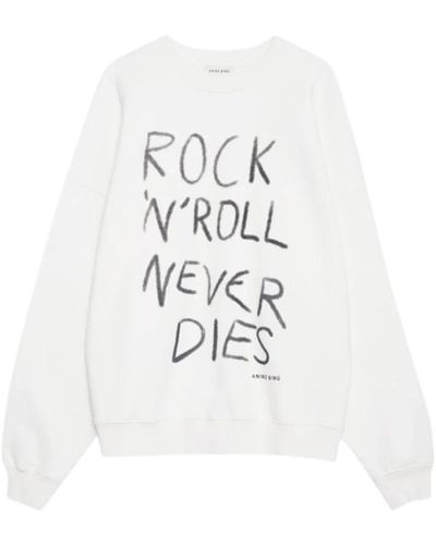 Anine Bing Rock walker tee sweatshirt - Bianco